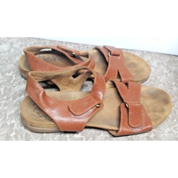 Natural Soul Shoes - Natural Soul Sandals Adrian All-Thru Comfort 8.5M Slingback brown/caramel color